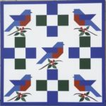 Five Bluebirds Barn Quilt