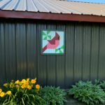 Cardinal Barn Quilt just flew on to my barn